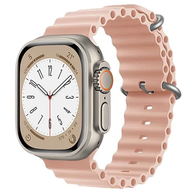 Soft Silicone Ocean Band For Apple Watch 42mm 44mm 45mm Series 8 7 6 5