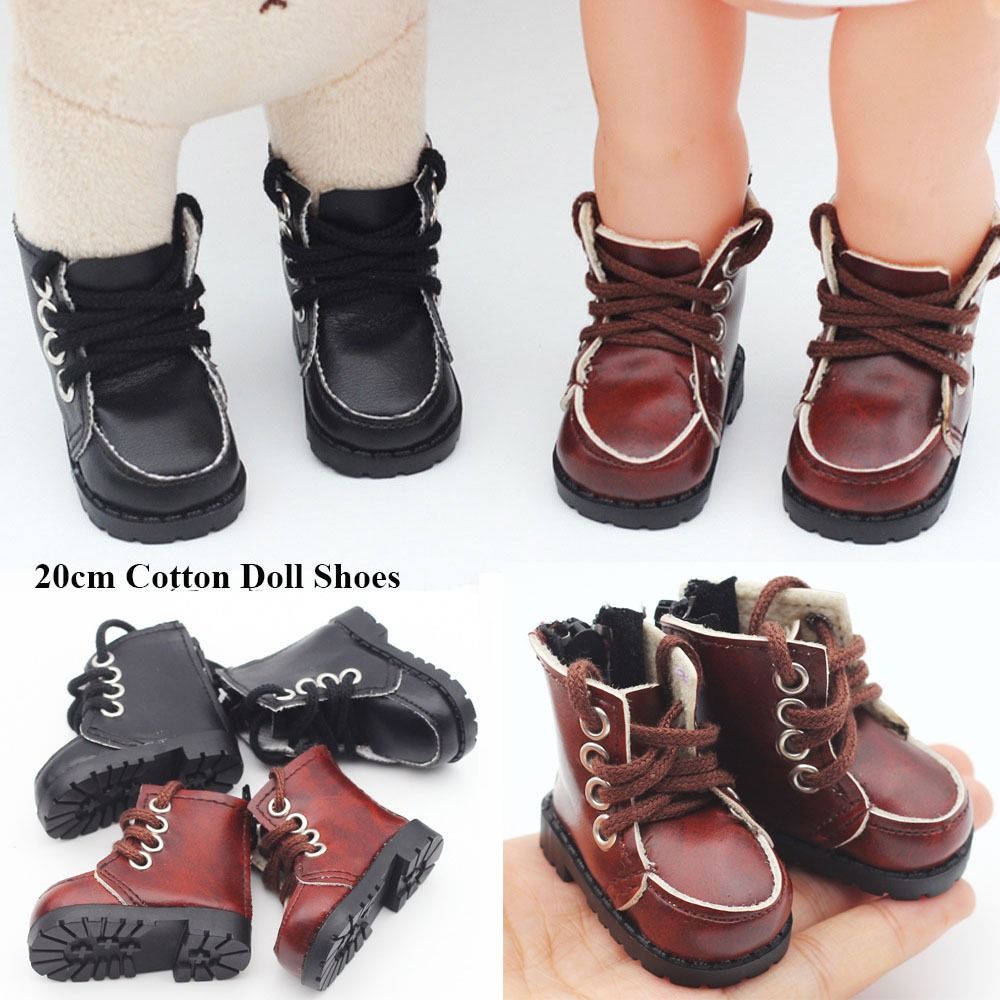 DIY Leather Material Doll Shoes Brown/Black College Style Casual Wear Shoes Fashion Fashion Boots 1/12 Dolls