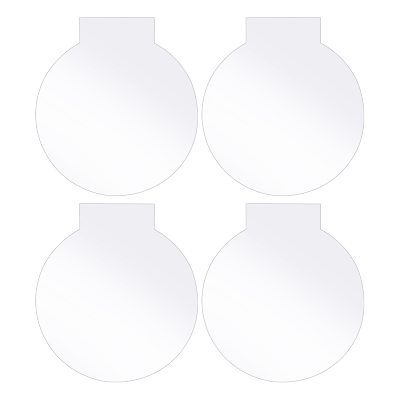 NAMUNY 4Pcs Clear Acrylic Sheet Round Panel Thick (4mm) Plastic Acrylic Board for LED Light Base,Sign,DIY Display Projects