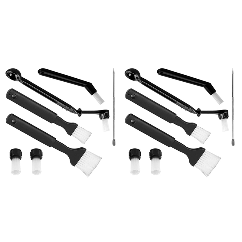 OUMERY 14 Pcs Cleaning Brush Set, Practical Brush for Cleaning Coffee Machine, Coffee Grinder and Other Home Kitchen
