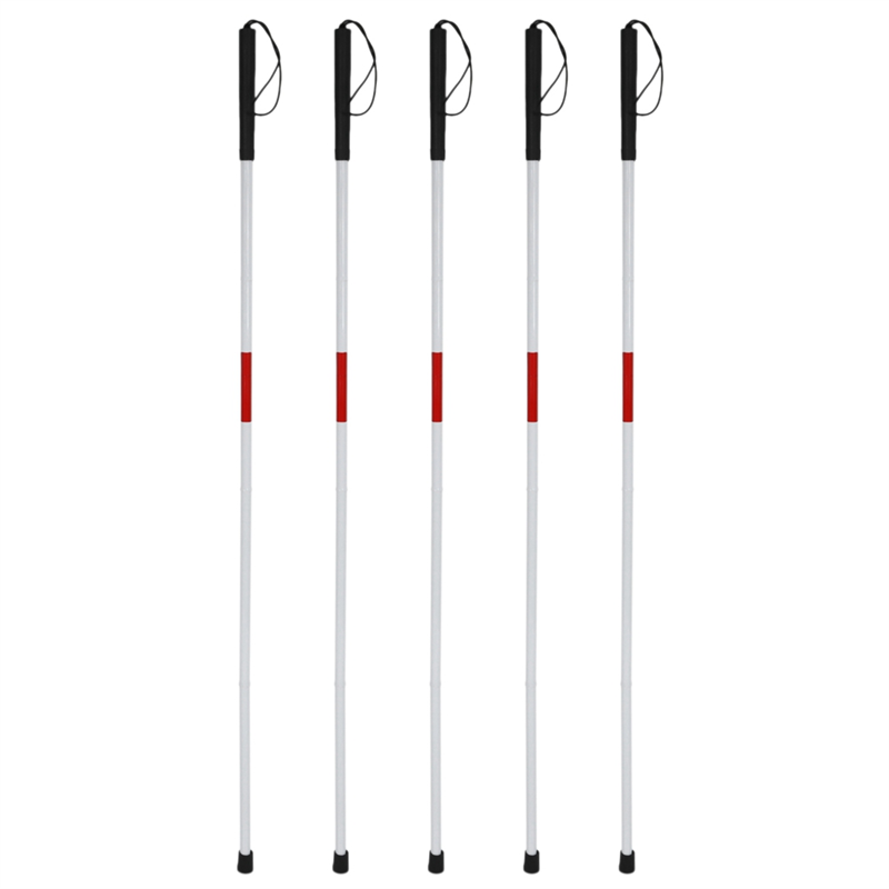 fasdaga 5X Visually Impaired Crutch Cane Blind Walking Stick Walker Aluminium Easy Folding