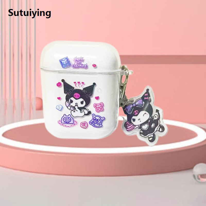 Sutuiying Cartoon Wireless Headphone Set Buy 1 Get 3 Cute Earphone Earbuds Luxury Long Battery Life Sanrio Kuromi Crayon Shin-chan Doraemon TAOPA