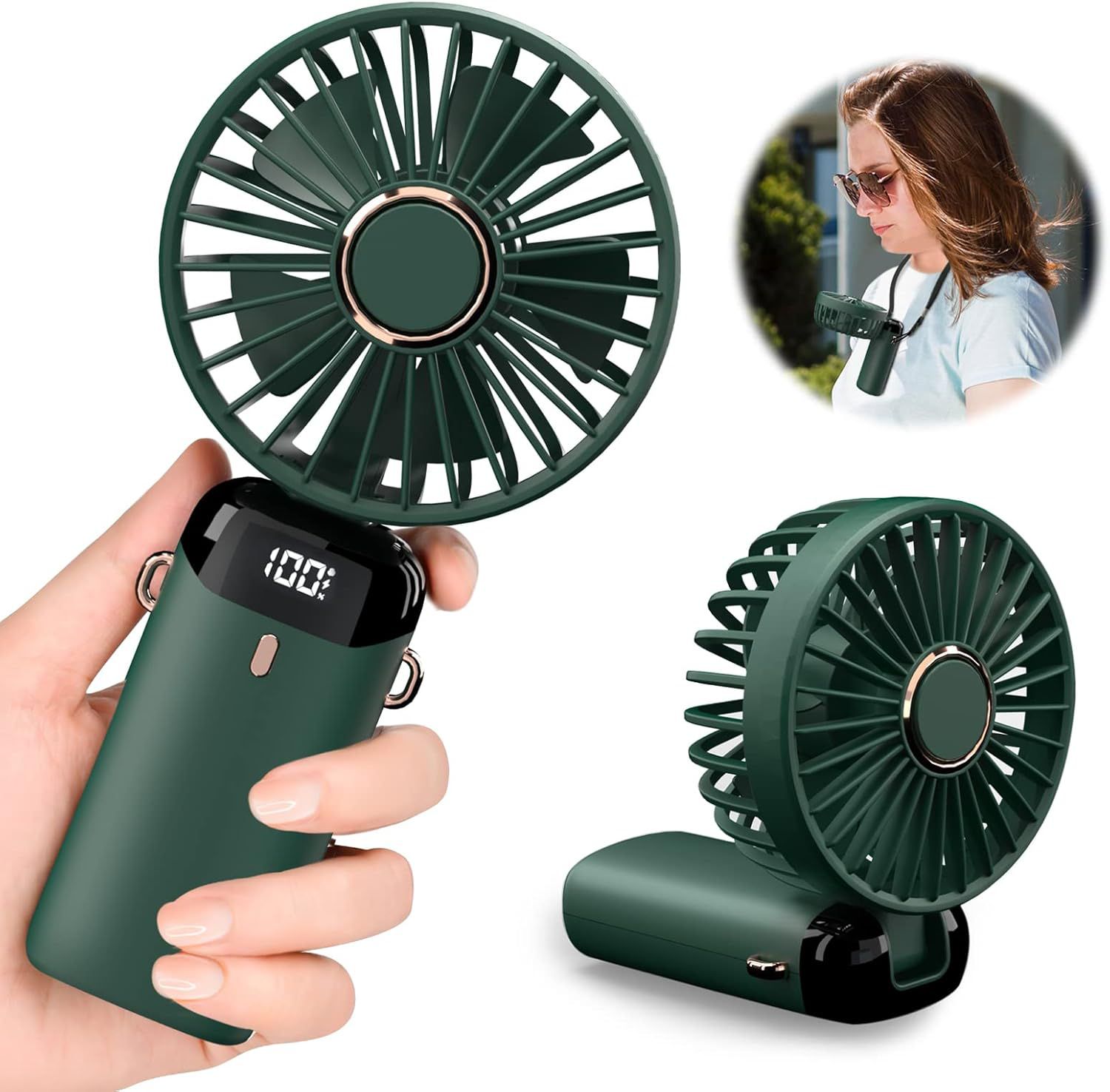 Mini Fan Portable Fan Rechargeable Fan LDC USB Fan Hand Fan Mini Electric Fan