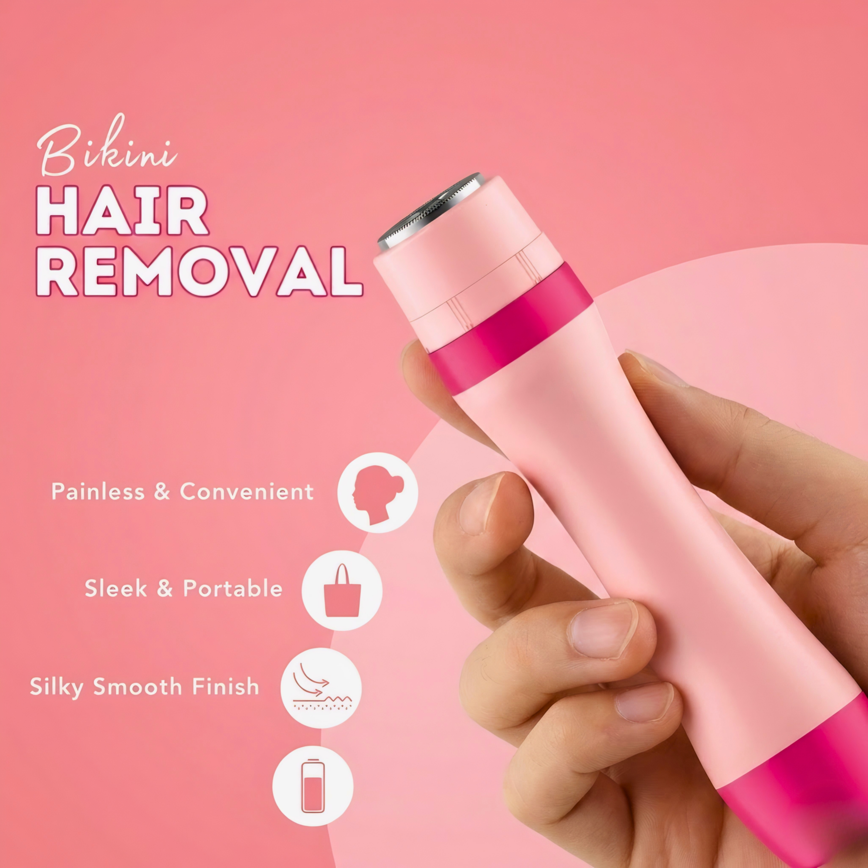 Bikini Hair Remover Facial Hair Removal for Women, Mini Hair Remover, Electric Razor Shaver Portable Painless Bikini Epilator for Lips, Chin, Armpit, Peach Fuzz, Fingers, Arms, Legs, Body and USB Rechargeable chargeable with type c