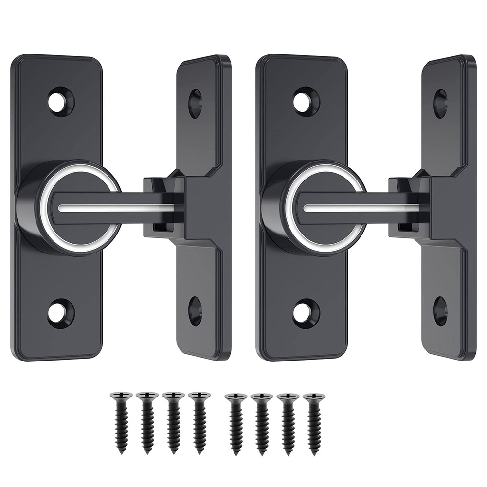 NAMUNY Barn Door Lock Hardware, 90 Degree Heavy Duty Gate Latches Flip Latch Safety Door Bolt Latch Lock 1 Pack