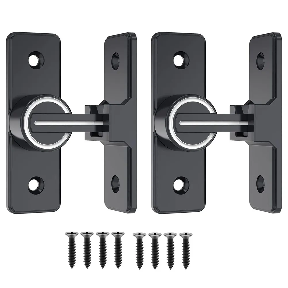 NAMUNY Barn Door Lock Hardware, 90 Degree Heavy Duty Gate Latches Flip Latch Safety Door Bolt Latch Lock 2 Pack - image 1