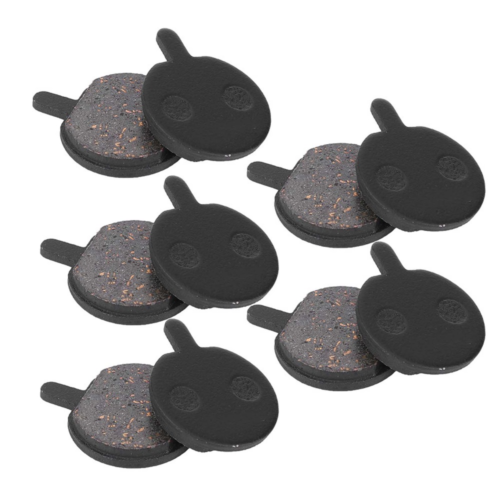5 Pair Durable Resin Mountain Bike Disc Brake Pads Black Semi Metal Scooter Brake Pads Low Noise L-02 Brake Pads Outdoor Cycling