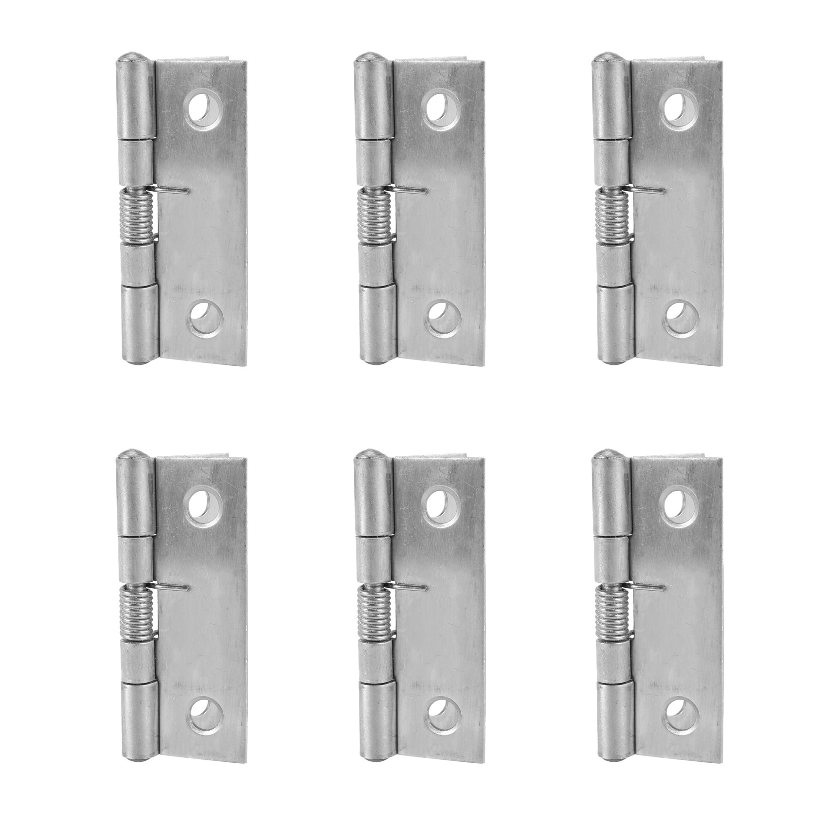 NAMUNY 6X 2 Inch Long Stainless Steel Self-Closing Corner Spring Draw Door Hinge
