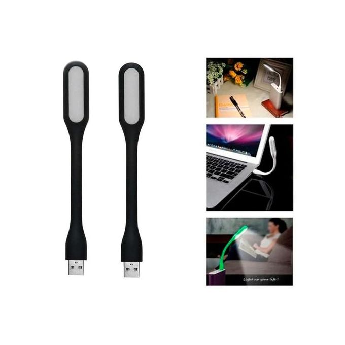 2 Pcs Mini USB Flexible LED Light Night Lamp for Laptop, Office