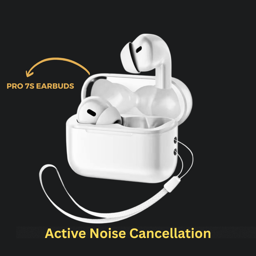 Wishora Premium Earbuds | PRO 7S Bluetooth 5.3 True Wireless Earbuds with Active Noise Cancellation (ANC) | Hi-Fi Stereo Sound | Low Latency Gaming Mode | IPX5 Waterproof | ANC Earbud