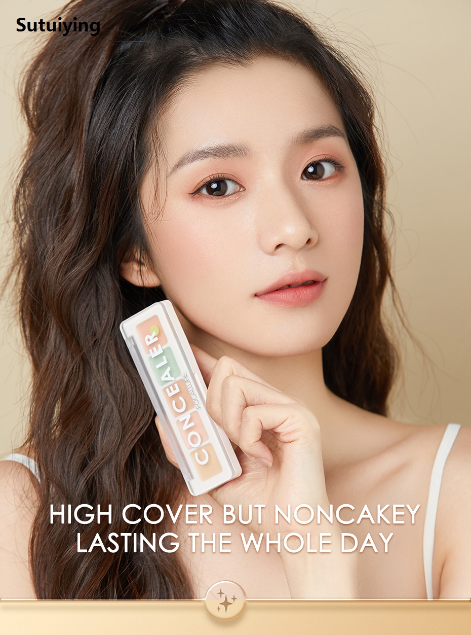 Sutuiying FOCALLURE Wholesale 5 Color Face Makeup Concealer Contour Palette 2025 New Waterproof Lasting Concealer Natural Moisturizing Cosmetics