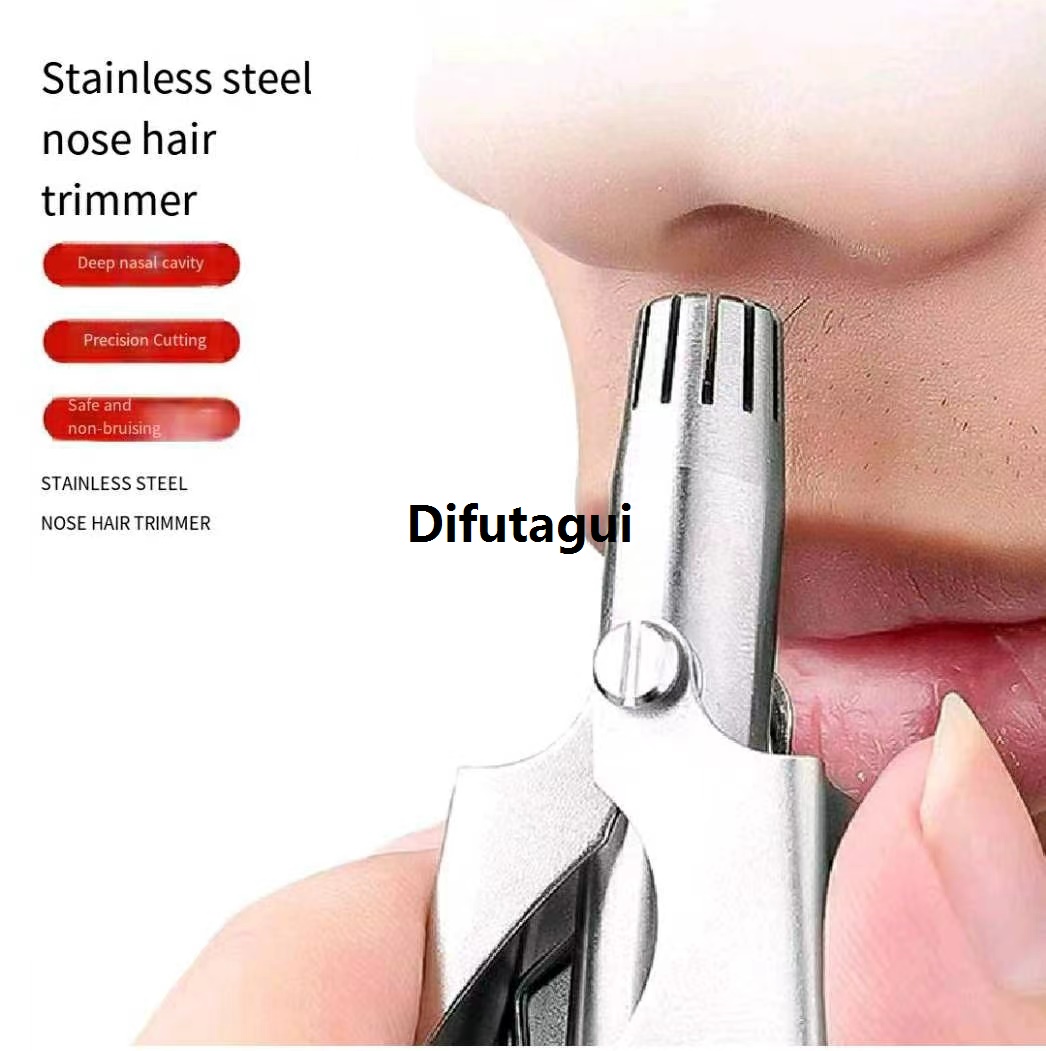 Difutagui New style Washable Portable Ear Hair Trimmer Cleaning Without Rusting Bargain price Painless Nose Hair Removal Men'S Portable Electric Shaver Low Noise