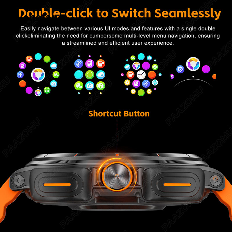 Wenefang 2025 New For Samsung Galaxy Watch 7 Ultra 2 in 1 Smart Watch With Luxury Wireless Headset Bluetooth Call Outdoor Sport Music Smartwatch