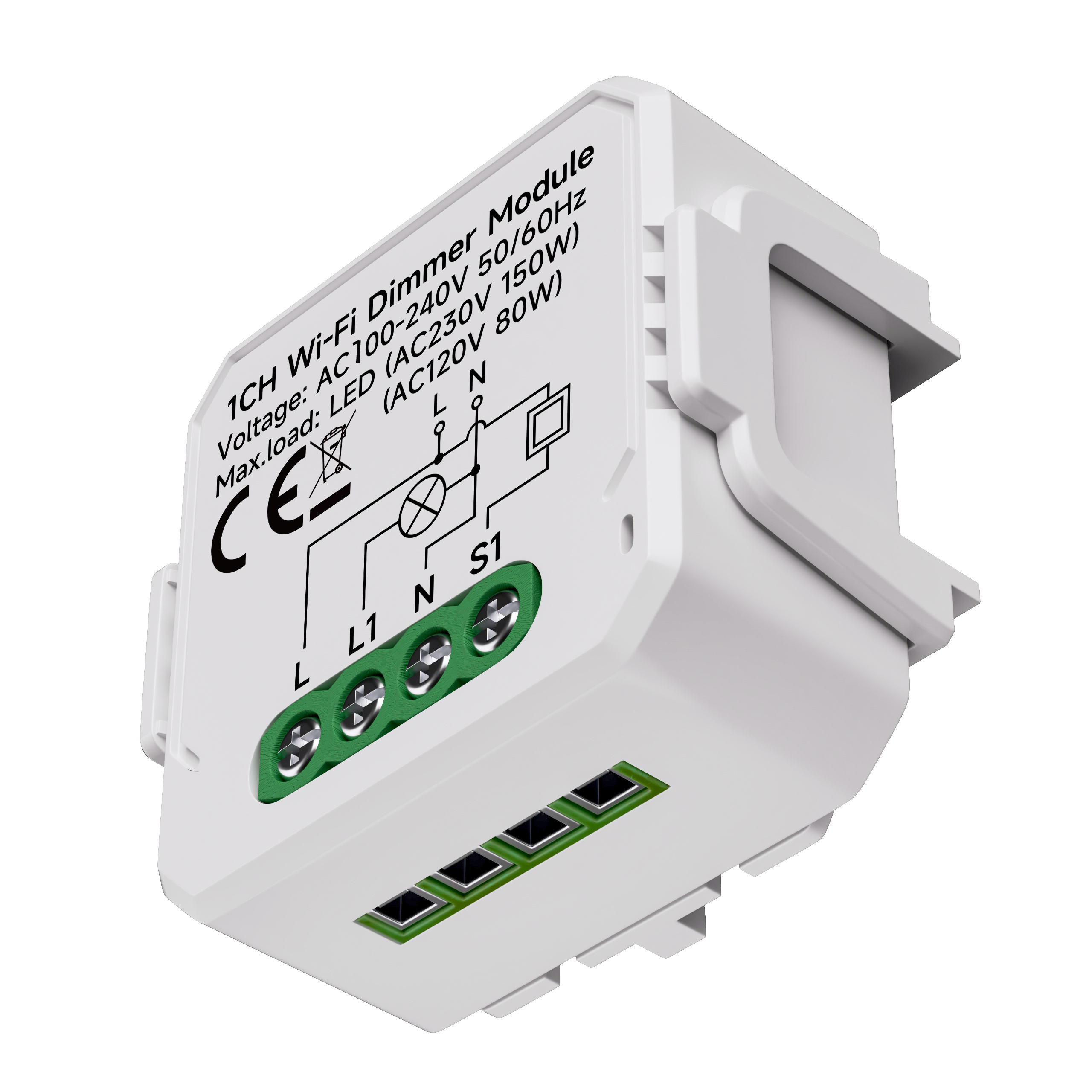 Smart WiFi Dimmer Switch, Compatible, Light Control Module, Circuit Breaker Module 16A Switch with Power Monitor