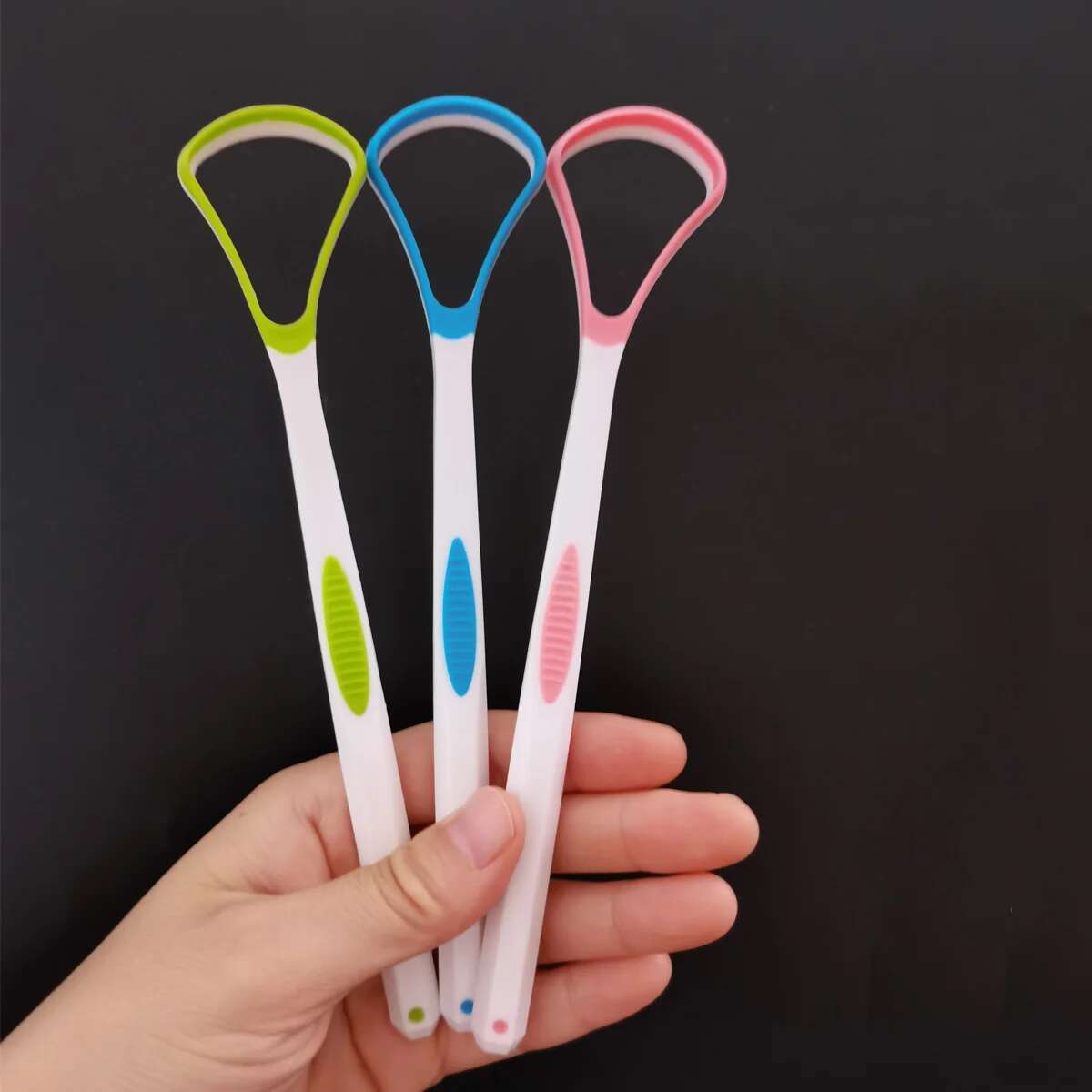 1PC Soft Silicone Brush Oral Cleaning Brushes Tongue Scraper Cleaner Fresh Breath Health