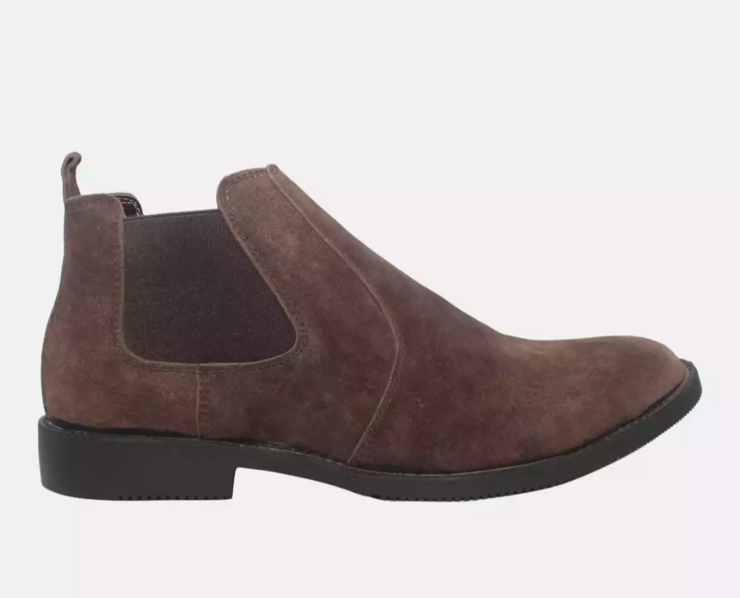 Brown Suede Leather Boots For Men