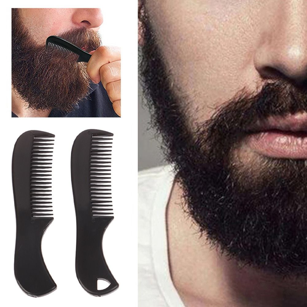 Hairdressing Styling Tools Mini Beard Comb Anti-slip Anti Static Men Plastic Pocket Combs Durable Portable Black Moustache Combs Salon