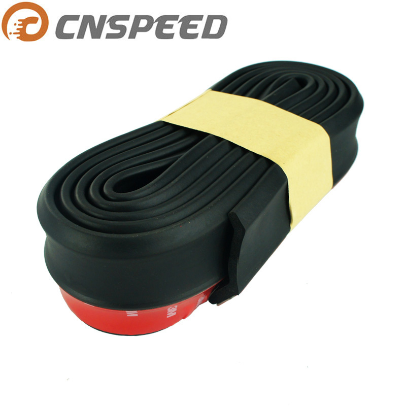 NEW 【Special offer】Car 60mm Black Auto Rubber Soft Auto Bumper Strip Width 2.5m length Exterior Front Bumper Lip Kit Car bumper Strip YC100657-BK