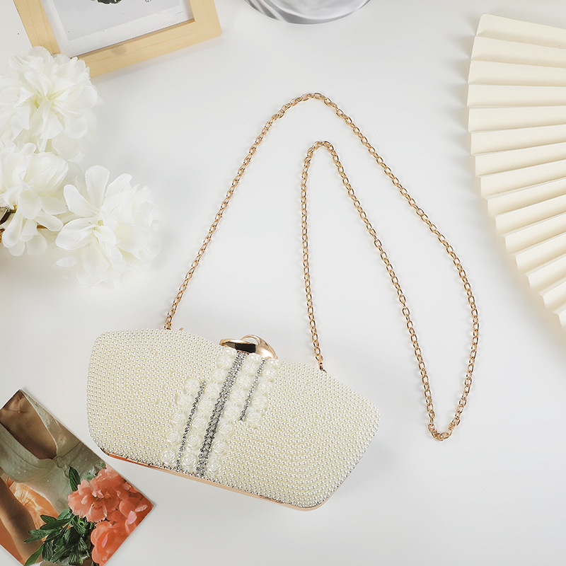 European and American Style Elegant Socialite Clutch Bag Light Luxury Simple High-end Cosmetic Storage Bag Evening Party Shoulder Bag