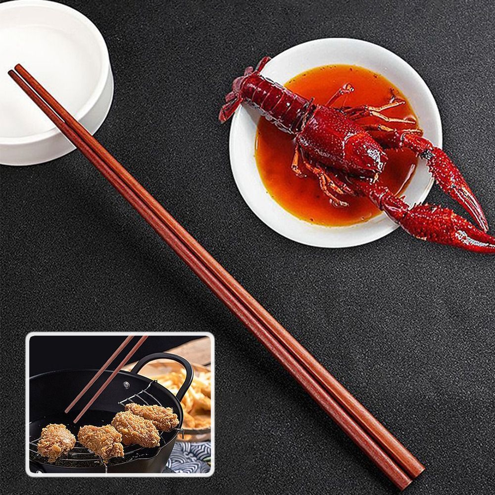 New Frying Long Chopstick Cooking Noodle Hot Pot Use Chopsticks Extra Long Polished Wooden Chopsticks Household