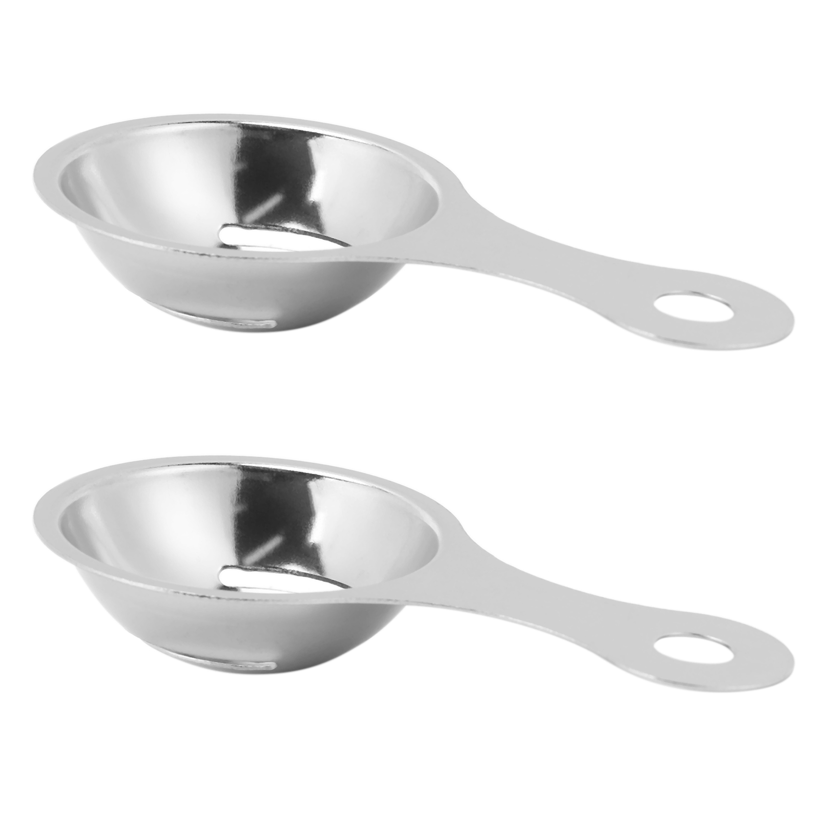 NAMUNY 2X Separator of Egg Yolk in Stainless Steel Separator White Egg Sieve Device Mini Kitchen Utensils (13 x 7 x 2.8 cm)