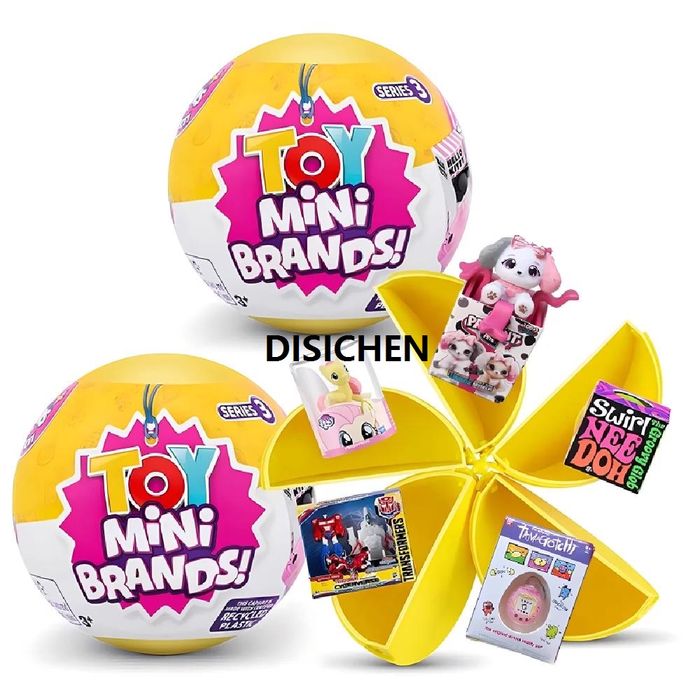 DISICHEN 5 Surprise Mini Brands By Zuru Mini Brands Toys Toy Miniature Toys Mystery Blind Box Series 3 Kittyball Original Miniature Toy Sales promotion
