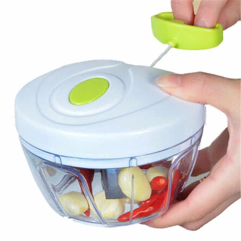 450ml Multifunction High Speedy Chopper Garlic Cutter Vegetable Fruit Twist Shredder Manual Meat Grinder Slicers Accessories Crank Chop Food Chopper Garlic Cutter Speedy Chopper