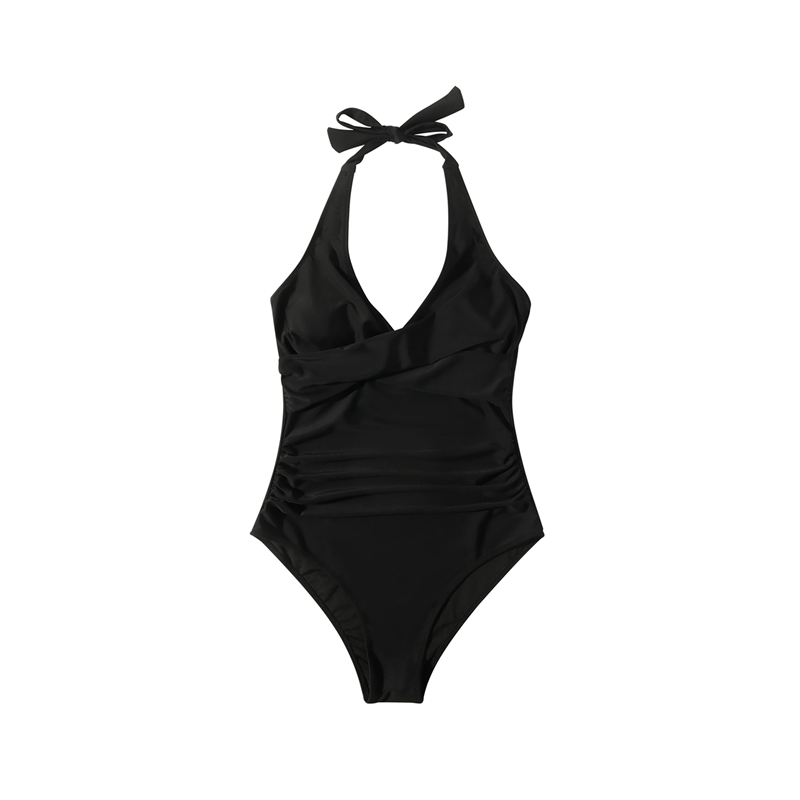 Women Tummy Control Swimsuits Halter Push Up Bathing Suits