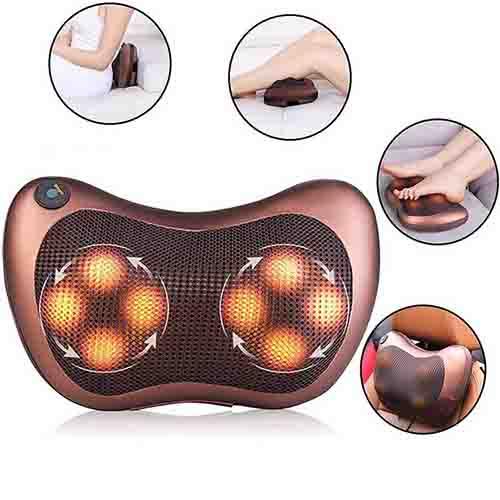 Electric Massage Pillow Far Infrared Heated Full Body Massager Cushion Neck Back