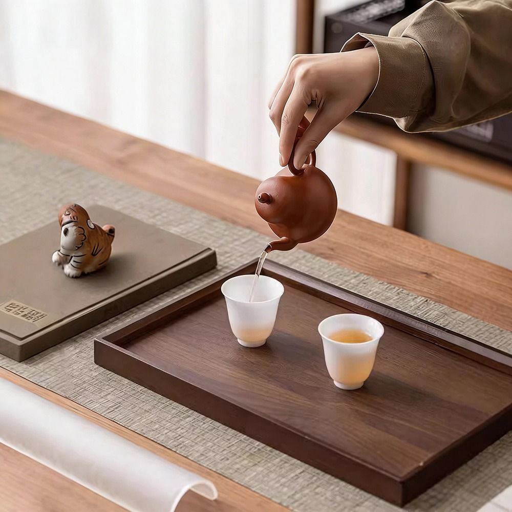 Decorate Tray Natural Bamboo Bamboo Wooden Tray Rectangular Retro Style Serving Tray Wooden Tray Bathroom