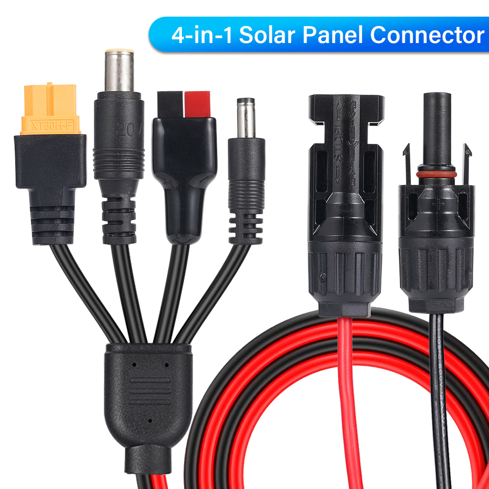 Silicone DC5521/to connector panel solar alloy 41XT60/DC7909 solar panel extension cable 12AWG bipolar link tinned copper wire