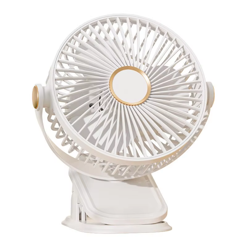 Portable 5-Speed Mini Desktop Clip-on Fan - Foldable Handheld USB Rechargeable Fan - 800mAh Wireless Cooling Fan for Travel, Office & Outdoor - Lightweight Foldable Design