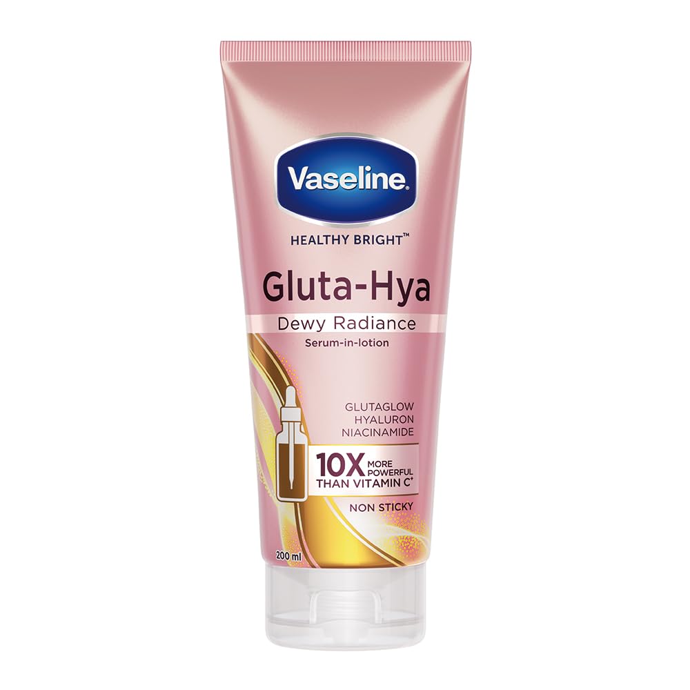 Vaseline Gluta-Hya (Dewy Radiance) Serum in Lotion - Glutaglow, Hyaluron & Niacinamide | 10x More Powerful Than Vitamin C - 200ml