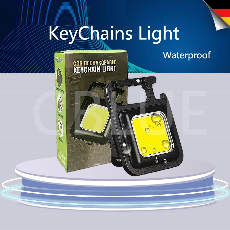 Mini LED Flashlight Work Light Portable Pocket Flashlight Keychains USB Rechargeable For Outdoor Camping Small Light