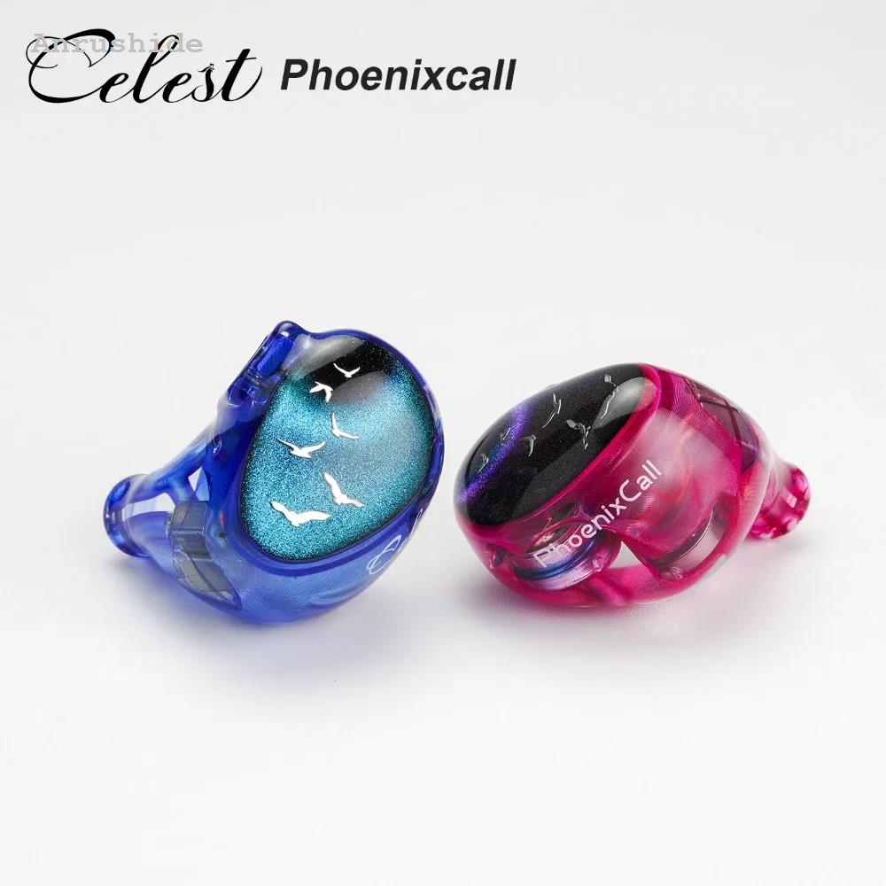 Anrushide Kinera Celest Phoenixcall 1DD+2BA+2 Micro Planar IEMs HIFI Best 2025 In Ear Wired Earphones Monitors Headphone with 2Pin Cable