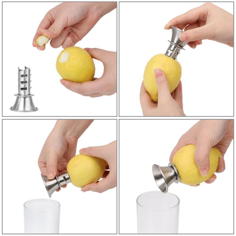 New Stainless Steel Manual Household Juice Squeezer Mini Creative Lemon Juicer Kitchen Gadgets Convenient Fruit Tools