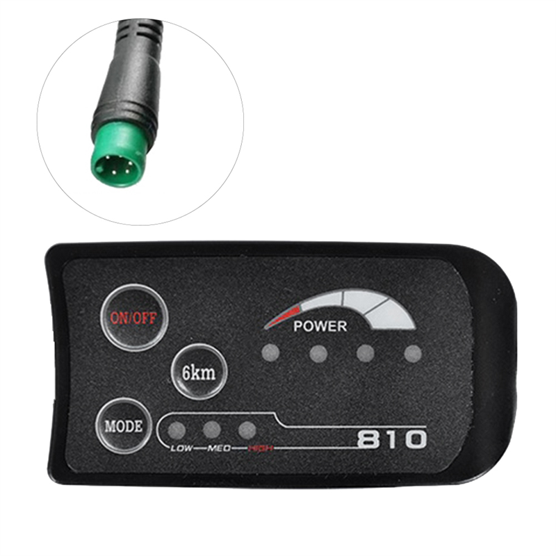 6PIN 48V S810 E-Bike LED Display Meter IP65 UART for Electric Bicycle Electric Bike Meter Accessories