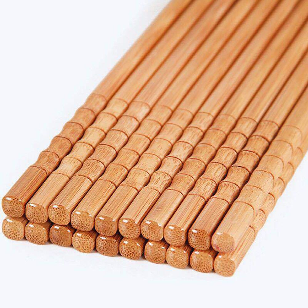 3 Pair Reusable Natural Bamboo Home & Kitchen Sushi Wooden Tableware Wood Chopsticks Flatware Dinnerware