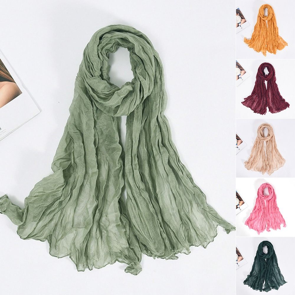 Summer Sun Protection Scarf Soft Thin Pashmina Long Wrap Hijab for Women Men