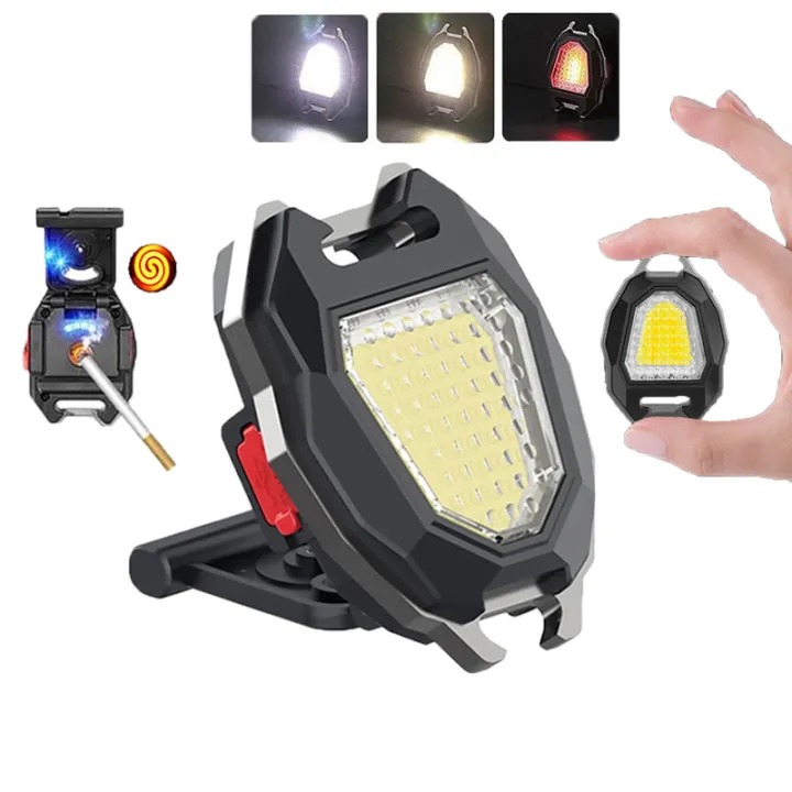 COB Camping Lamps Multifunctional Mini Emergency Keychains Torches Bottle Opener 500LM Cigar Lighter 500mAh for Fishing Climbing