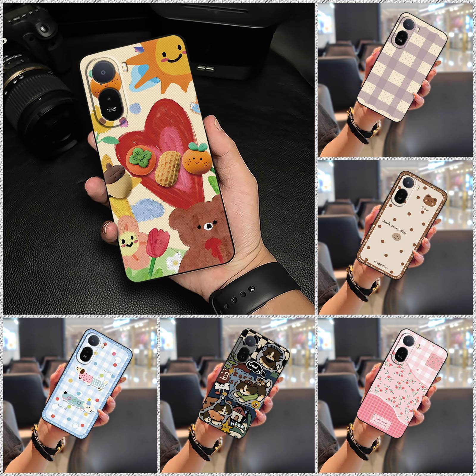 Full wrap Graffiti Phone Case For Redmi A7 Pro Global/4G/5G/Poco C85X Back Cover Durable Cartoon Animals Phone Pouch TPU