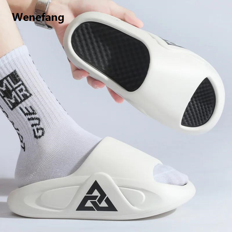 Wenefang Men Soft Air Cushion Casual Slippers EVA Extra-thick Sole Sandals Sales promotion Fashion Flip Flops Outdoor Shoes Summer Out Sandalias Hombre