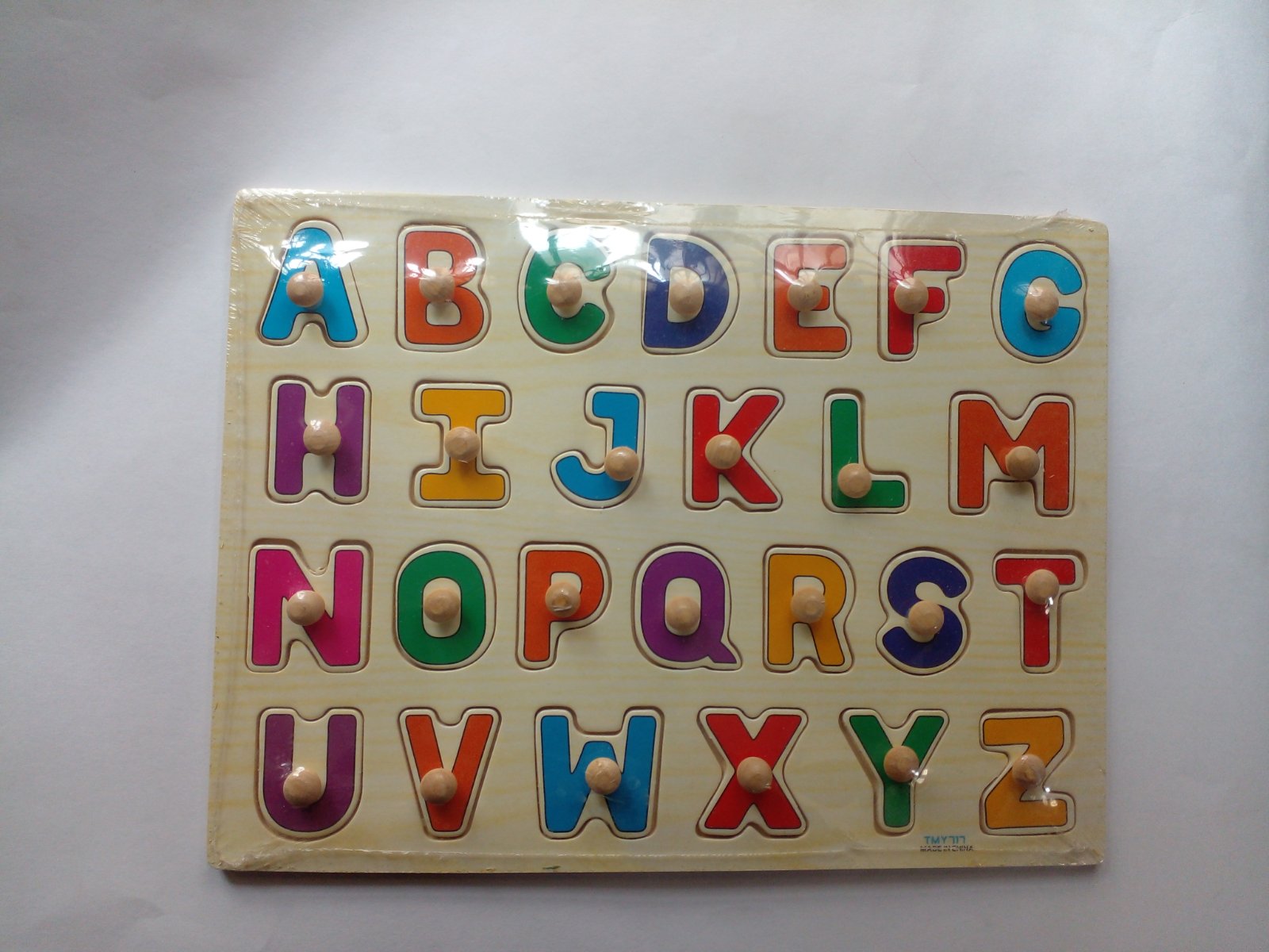 Wood Colorful Board Educational English Letters