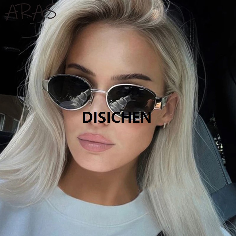 DISICHEN Punk Round Metal Sunglasses Women 2024 Luxury Brand Classic Oval Sun Glasses For Ladies Vintage Steampunk Sunglass Shades UV400 Fashion