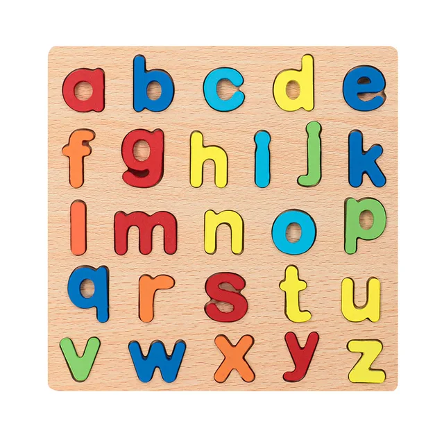 Wooden Small Letter abcd Alphabet Puzzle for Kids - Educational Learning Toy for Kids - Montessori Preschool Toy