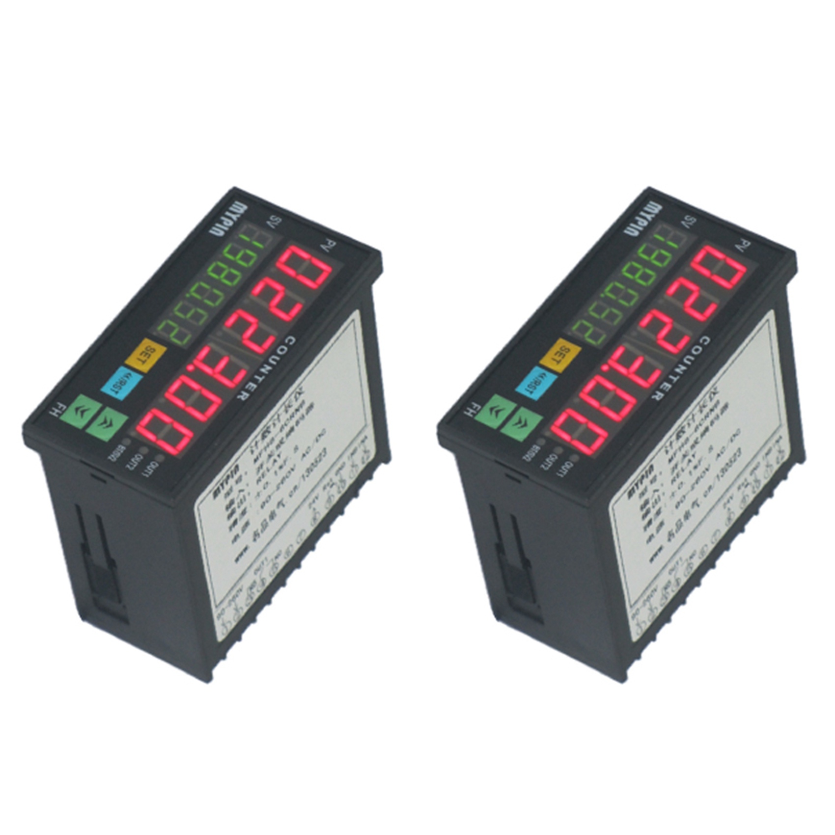 NXFDSIOZ 2X Counter Mini Length Batch Meter 1 Preset Relay Output Count Meter Practical Length Meter 90-260V