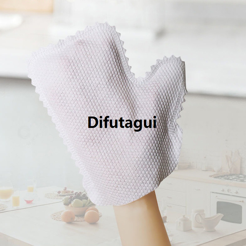 Difutagui 1/10pcs Cleaning Cloth Mitten Non-disposable Household Cleaning Affordable Window Dust Removal Bamboo Fiber Adsorption Reuse Kitchen Rag