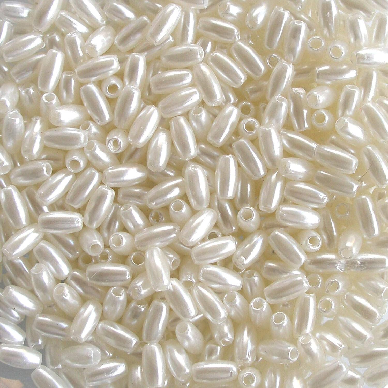 20 Grams 6mm Imitation Pearl Rice Beads Loose Spacer Acrylic Jewelry Beads for Handmade Earring Necklace DIY Bracelet