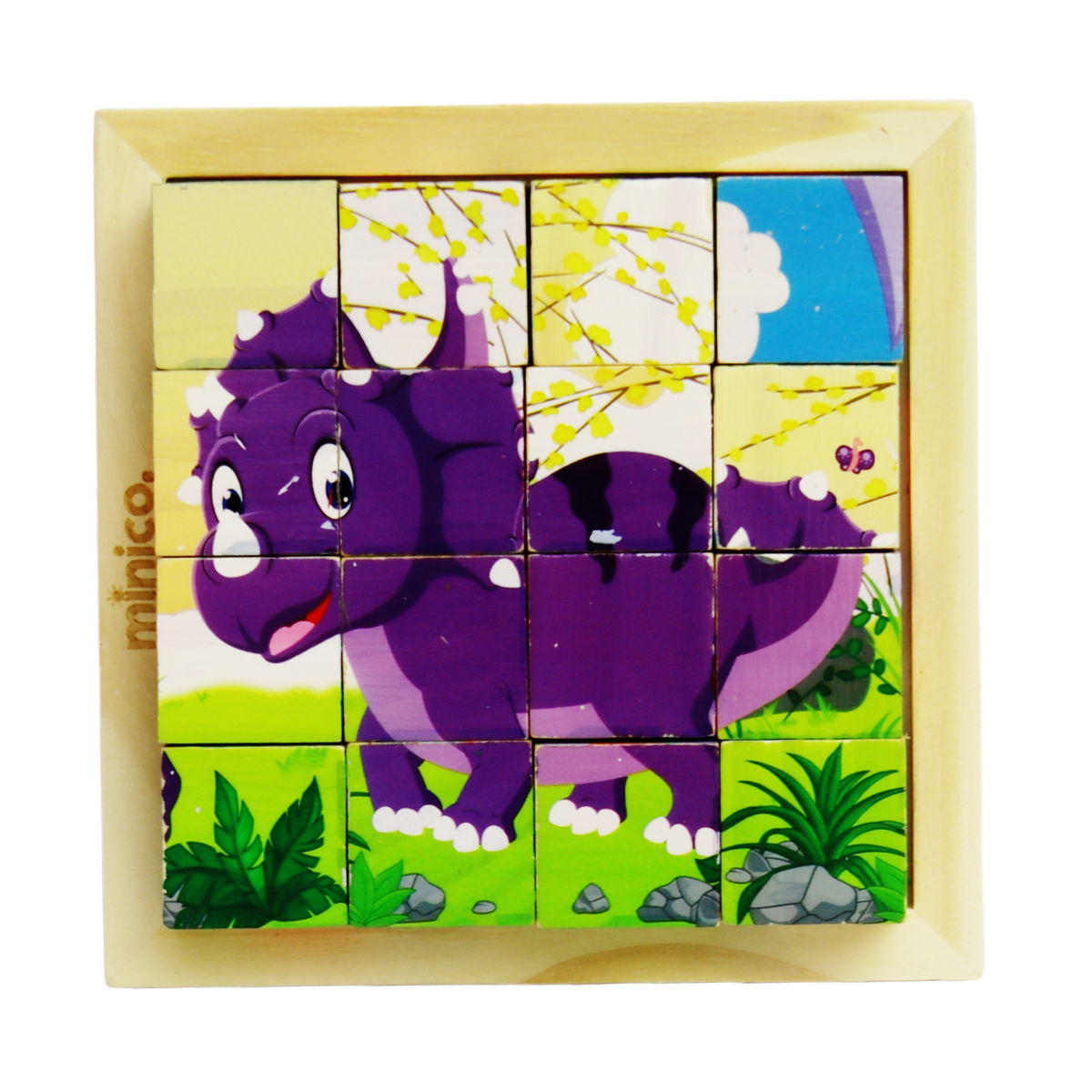 6-in-1 Wooden Dinosaur Block Puzzle for Kids | Educational & Montessori Toy | Develops Logic & Motor Skills | Best Gift for Toddlers & Children