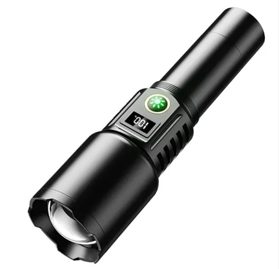Electro Hub Nepal Ruilang LED Torch Light | 12000mAh Rechargeable Super Powerful Flashlight | 2 Batteries Included